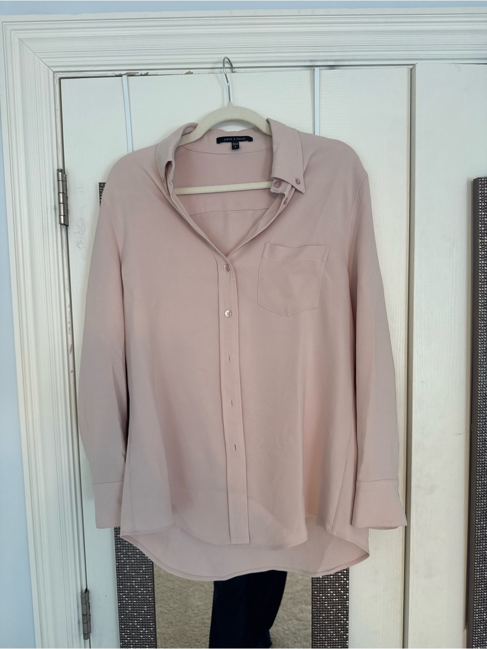 Judith & Charles Soft Pink Button-Down Blouse